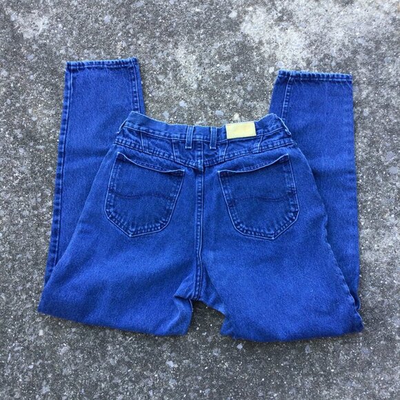 Vintage LEE Mom Jeans Size 12M High Rise Tapered Leg 80s 90s Made in USA - Picture 4 of 7